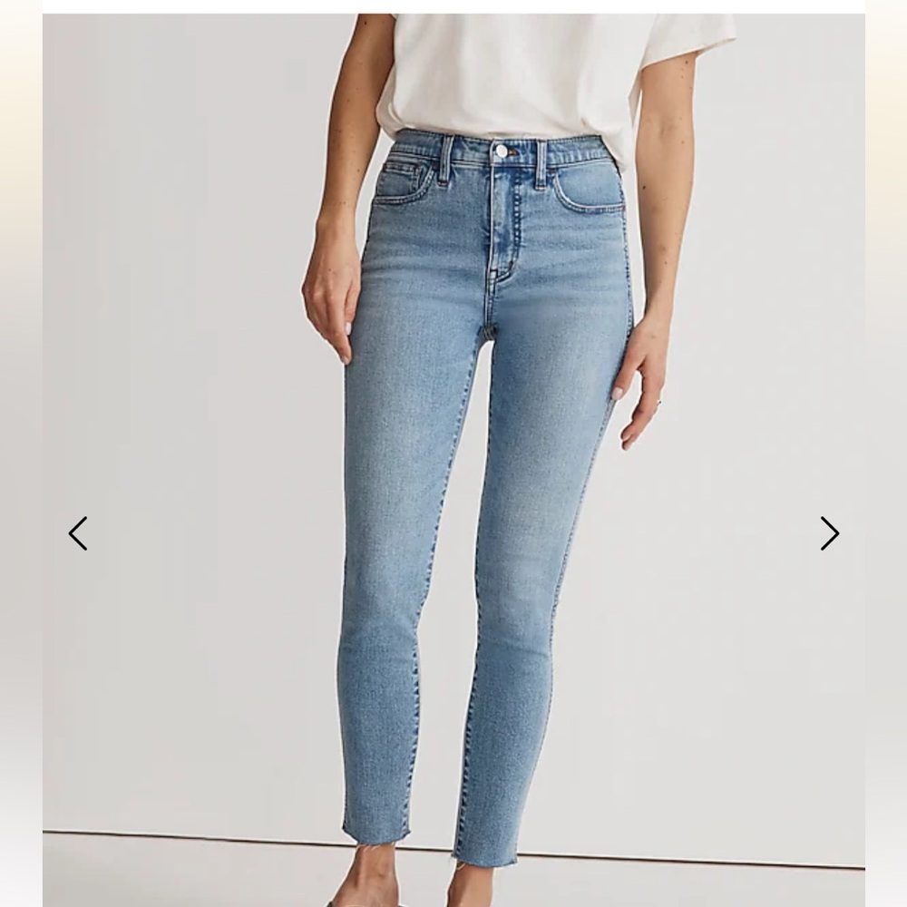 Madewell 10" High-Rise Roadtripper Authentic Skinny Jeans in Bruening Wa…